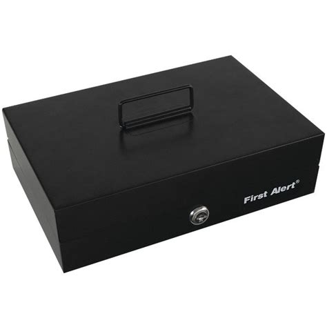 First Alert 3026F Steel Cash Box With Money Tray 